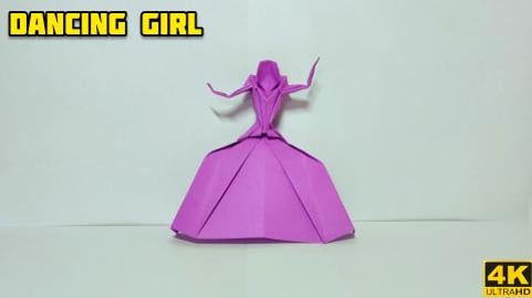 Origami Dancing girl | Origami tutorial | Paper craft