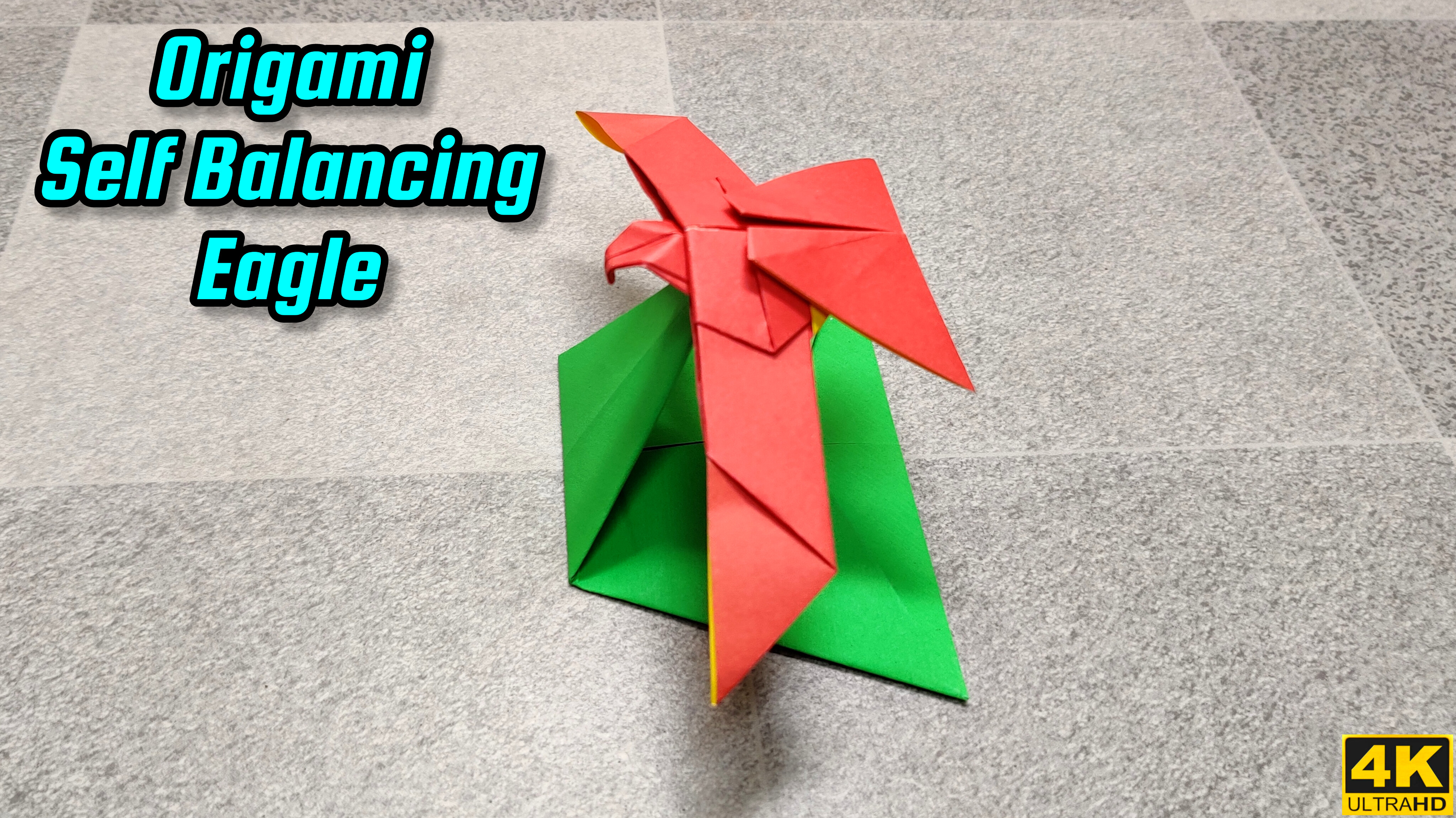 Origami Self Balancing Eagle | Origami tutorial | Paper c...