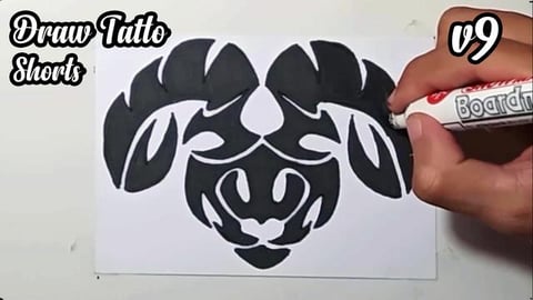 Draw tatto v9 #shorts