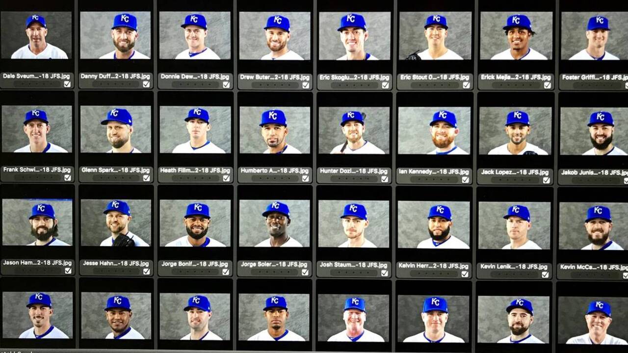 KC Royals 2018 spring training roster, photos of new players