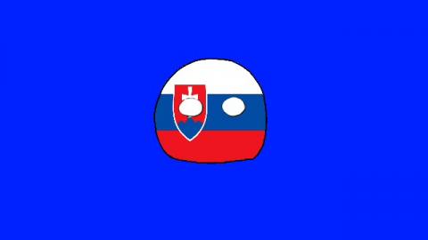 Blinking Slovenia Ball Blue Screen