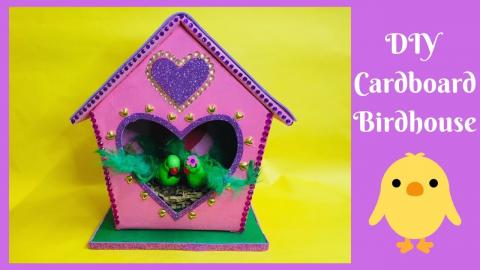 Cardboard Bird House, Bird House Wall Decoration, Wall De...