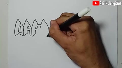 Drawing Graffiti name DAFA ADITYA