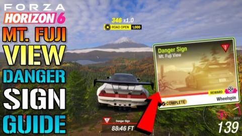 Forza Horizon 6: "Mt. Fuji View" Danger Sign Guide! How T...