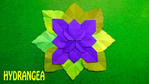 HYDRANGEA FLOWER | Origami Tessellation tutorial | 4K 