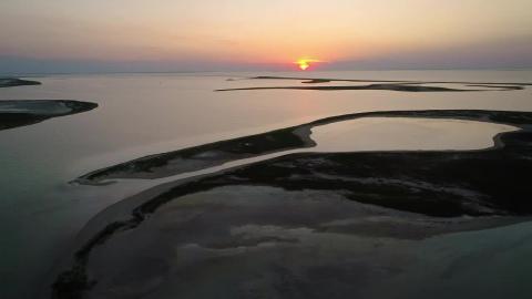Huge Lagoon From Above In A Sunset ( Free Dowload this Vi...