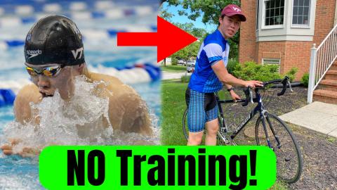 SWIMMER TRIES OLYMPIC TRIATHLON