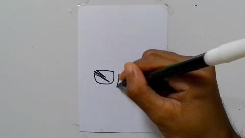 Drawing Grafiti urban white tiger cartoon shorts