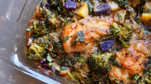 Creamy Parmesan Chicken & Veggies