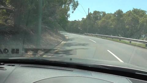 Driving along the foreshore and endless ocean