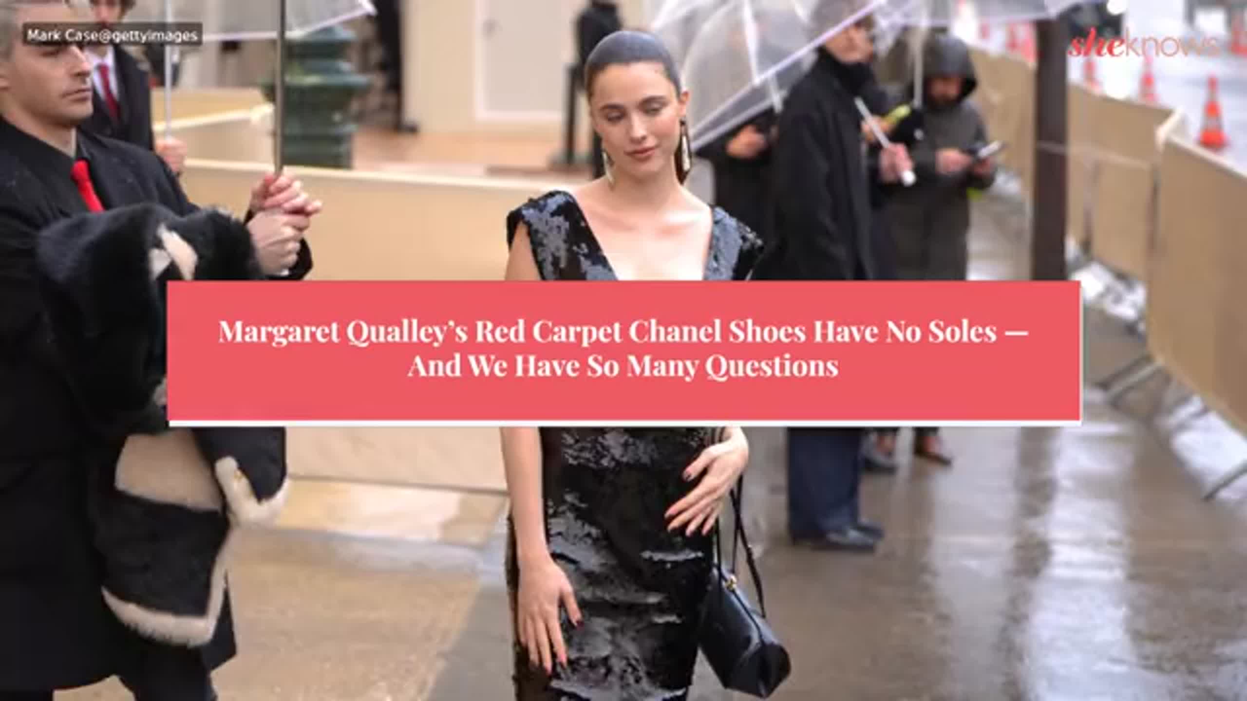 Margaret Qualley’s Red Carpet Chanel Shoes Have No Soles — And We Have So Many Questions