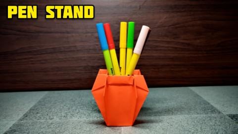 Pen Stand | Pen Holder | Origami tutorial | Paper craft