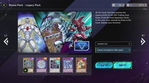 Yu-Gi-Oh! Master Duel opening 60 legacy pack tickets!