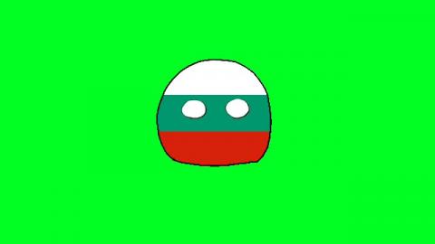 Blinking Bulgaria ball green screen
