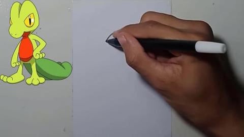 Drawing Pokemon teecko shorts