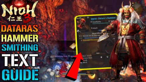Nioh 3: "Dataras Hammer" Smithing Text Guide! How To Get ...