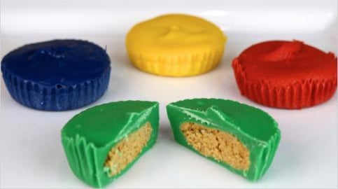 DIY Rainbow Peanut Butter Cups