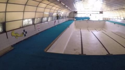 ABANDONED ARMY POOL WE FOUND...