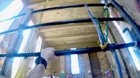 POV ABANDONED TOWER CLIMB