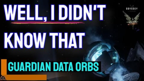 Well I didnt know that - Guardian Orbs // Elite Dangerous...