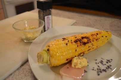 How to Grill Corn-on-the-Cob with Lavender Compound Butte...