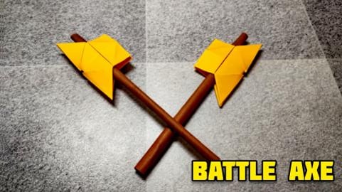 Origami Battle Axe | Origami tutorial | Paper craft