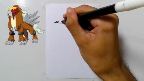 Draw pokemon Entei shorts