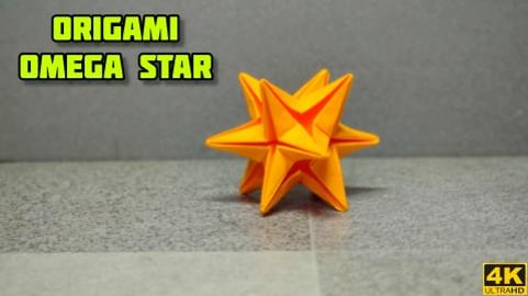 Origami Omega Star | Origami 3D Star | Origami tutorial |...