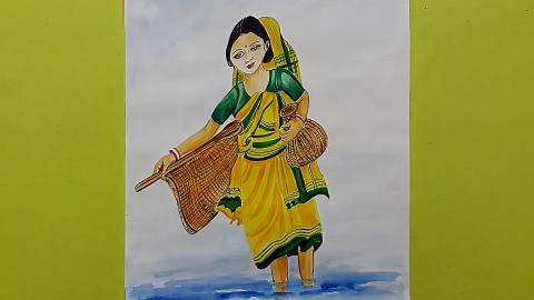 Fisherwoman | Sumana's Artwork