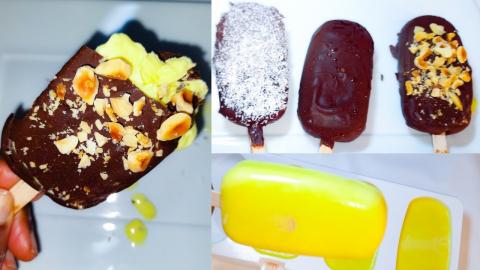 Homemade Chocolate Coated Popsicles, Easy And Fast With F...
