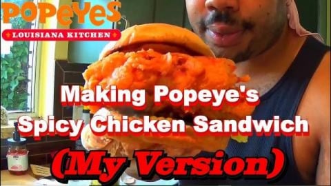 Popeyes Spicy Chicken Sandwich (My Version)