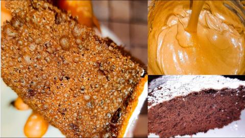 Air Light Chocolate Mousse Sponge Cake With Whip Cream. W...