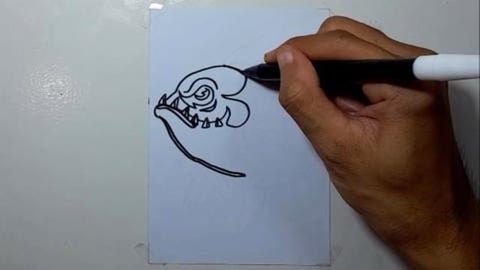 Drawing Grafiti Angry Piranha Fish 1
