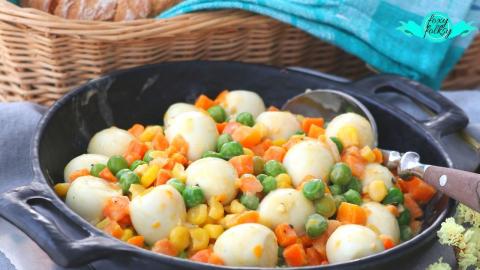 CREAMY MIXED VEGETABLES WITH QUAIL EGGS | FOXY FOLKSY - M...