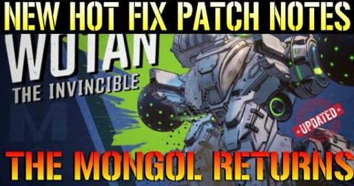Borderlands 3: NEW! Hot-Fix PATCH NOTES | The MONGOL Retu...