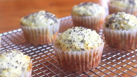 Baking Lemon Poppyseed Muffins by SweetTreats
