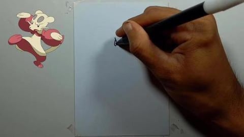 drawing Pokemon MIENFOO shorts
