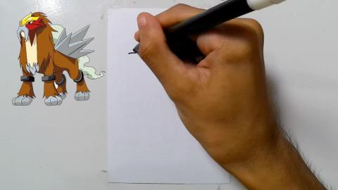 Drawing Pokemon Entei