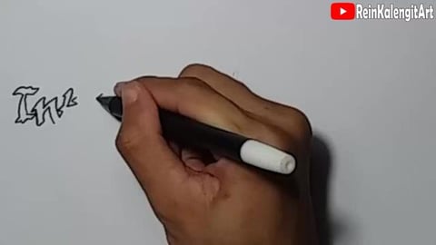Drawing graffiti name INTAN