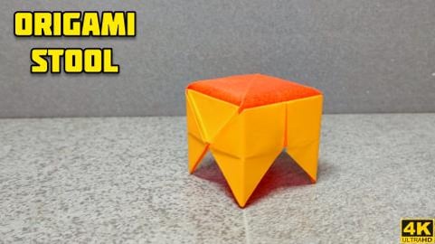 How to make Origami Stool | Paper Stool | Piano Stool | P...