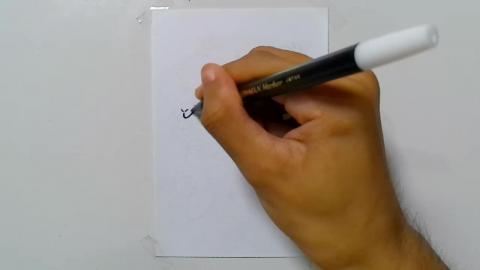 Drawing Handsome zombie graffiti