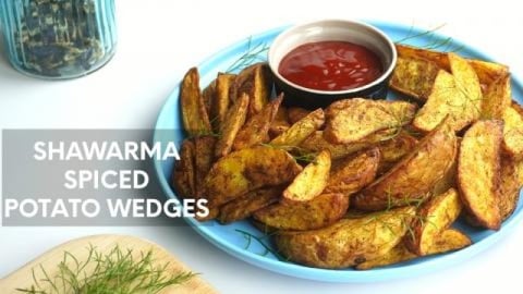 Shawarma Spiced Potato Wedges | Easy Potato Snack