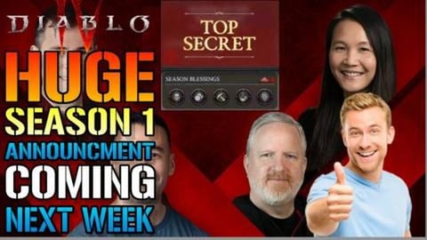 Diablo 4: HUGE Season 1 Announcment! Coming Next Week! Ne...