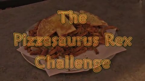 Crazy Cheesesteak Pizza Sandwich Challenge in New York!