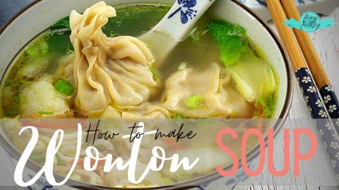 Easy WONTON SOUP Recipe | FOXY FOLKSY Recipes