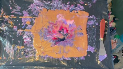 2021 Fluid Art #19 - Leftover Paint Dip - Oops I dropped ...