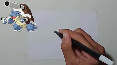 DRAW POKEMON MEGA BLASTOISE #SHORTS