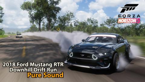 Downhill Drift Run 2018 Ford Mustang RTR *Pure Sound Cut*...