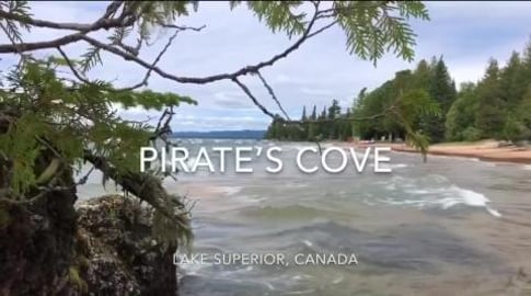 A Windy day on Pirates Cove on Lake Superior 