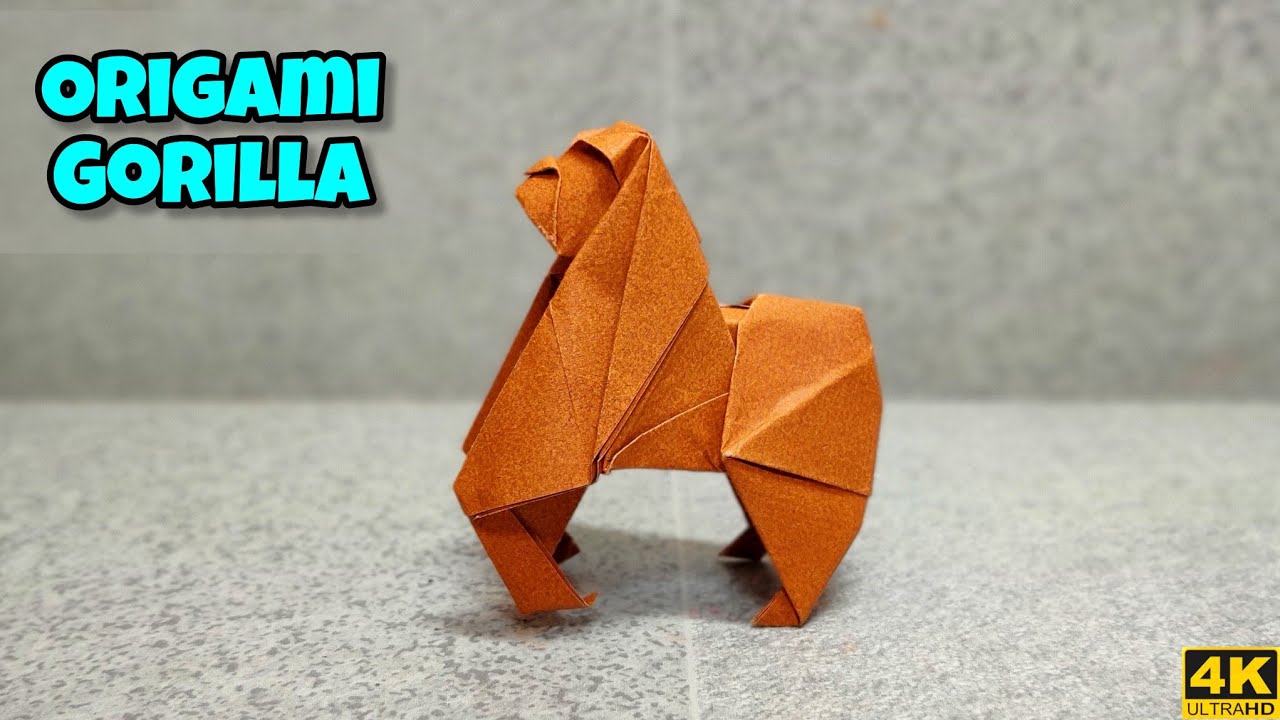 Origami Gorilla | Origami Animals | Origami tutorial | Pa...